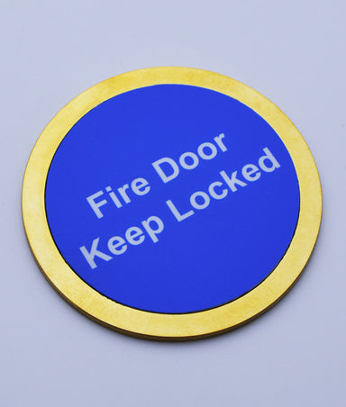 Fire Door Keep Locked Concealed Fix Solid Brass Disc