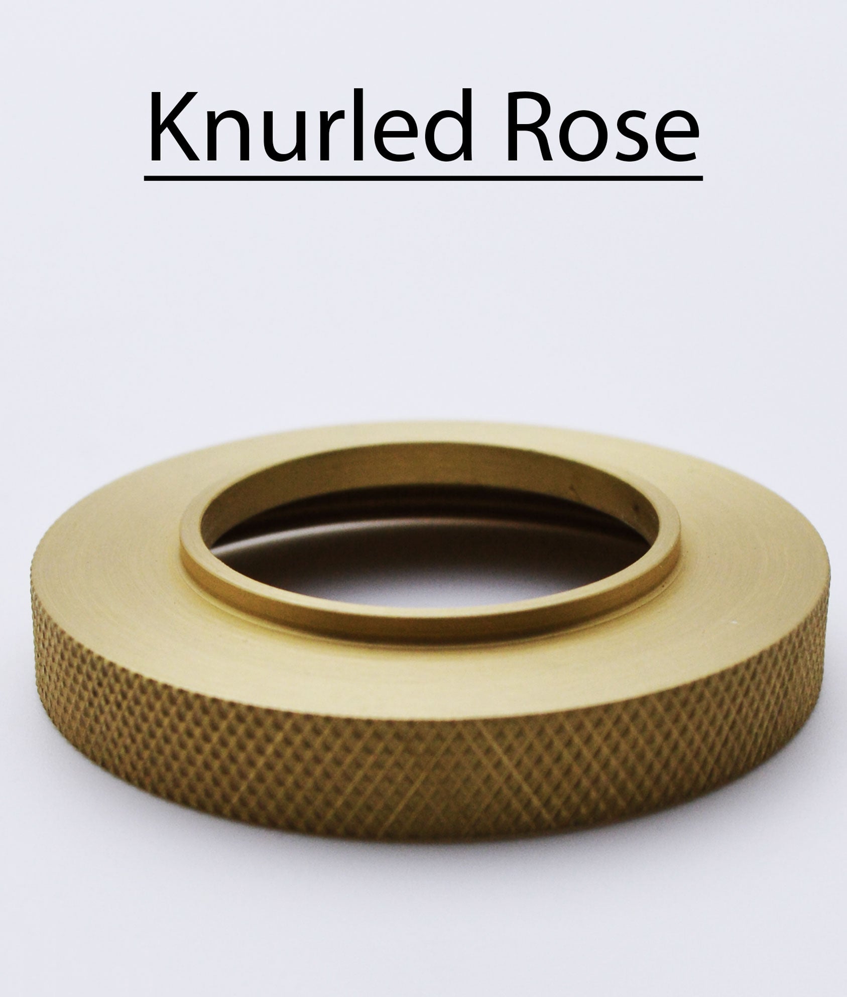 Bjorn Slotted Escutcheon with Knurled Rose