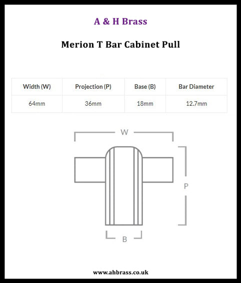 Merion T Bar Cabinet Pull