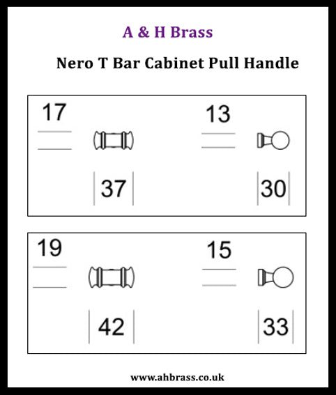 Nero "T" Bar Cabinet Pull Handle