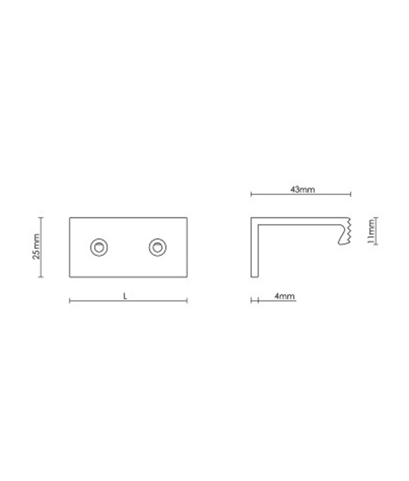 Reeded Return Edge Cabinet Pull Handle To Suit 19mm Doors (Large)