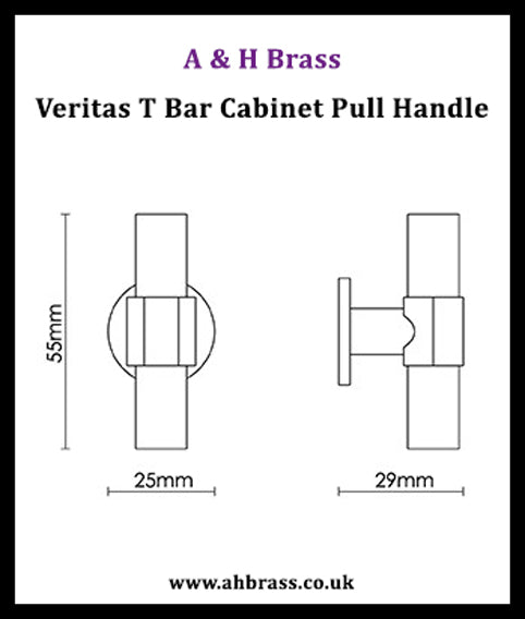 Veritas "T" Bar Cabinet Pull Handle