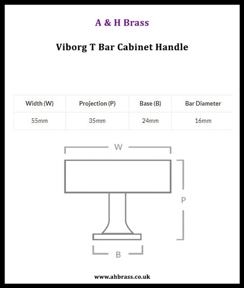 Viborg T Bar Cabinet Handle
