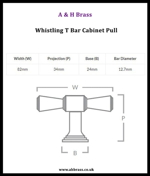Whistling T Bar Cabinet Pull