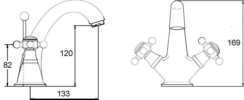 Edwardian Mono Basin Mixer