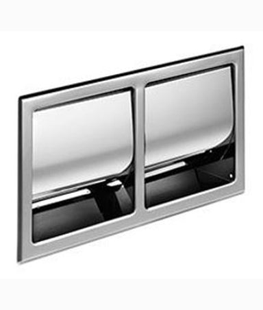 Hotel Recessed Double Covered Toilet Roll Holder (PSS)