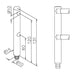 Concealed Fix Fiddle Rail Double End Bracket 10mm