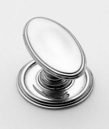 Lined Oval Cupboard Knob