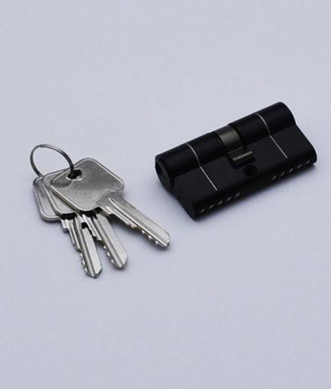 Matt Black 5pin Euro Cylinder Key & Key