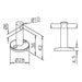 Fiddle Rail Centre Bracket 6mm