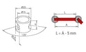 Fiddle Rail Adaptor for Elbow Bracket