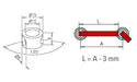 Fiddle Rail Adaptor for Elbow Bracket