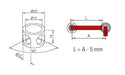 Fiddle Rail Adaptor for Elbow Bracket