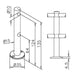 Fiddle Rail Double Centre Bracket 10mm