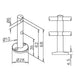 Fiddle Rail Double Centre Bracket 6mm