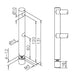 Fiddle Rail Double End Bracket for Glass 10mm
