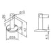 Fiddle Rail End Bracket 6mm