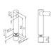 Fiddle Rail End Bracket for Glass 10mm