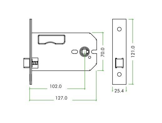 Horizontal Mortice Latch