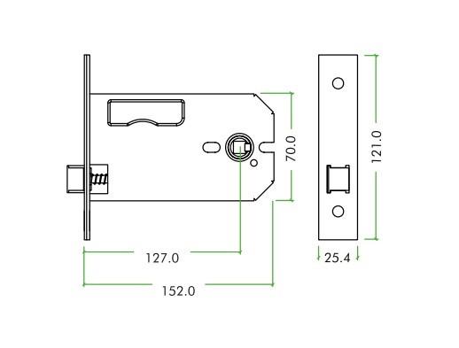 Horizontal Mortice Latch