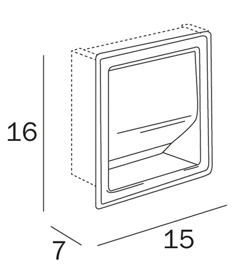 Hotel Recessed Single Covered Toilet Roll Holder (PSS)