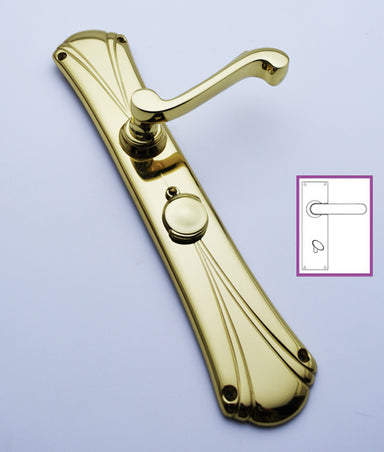 Langham Lever On Large Plate With Escutcheon