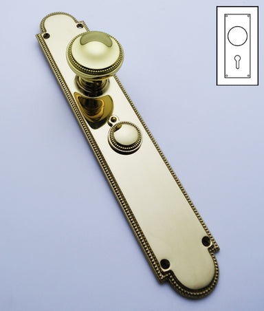 Ritz Round Door Knob on Large Backplate