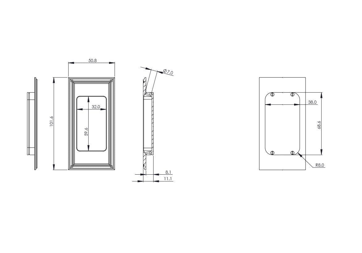 Double Stepped Sliding Flush Handle