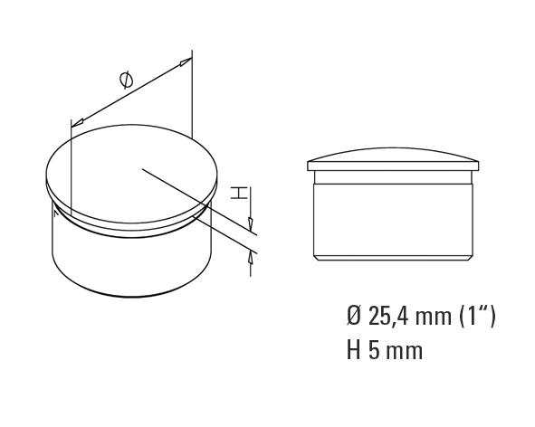 Non-Tarnish Arched End Cap