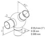 Non-Tarnish Ball Elbow 45 Degree + 1 Outlet 90 Degree