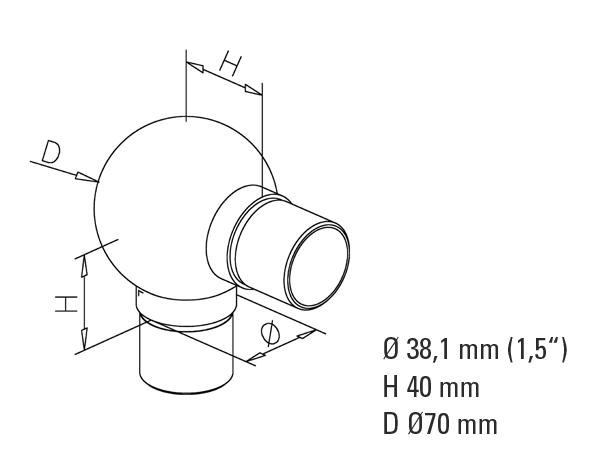 Non-Tarnish Ball Elbow 90 Degree