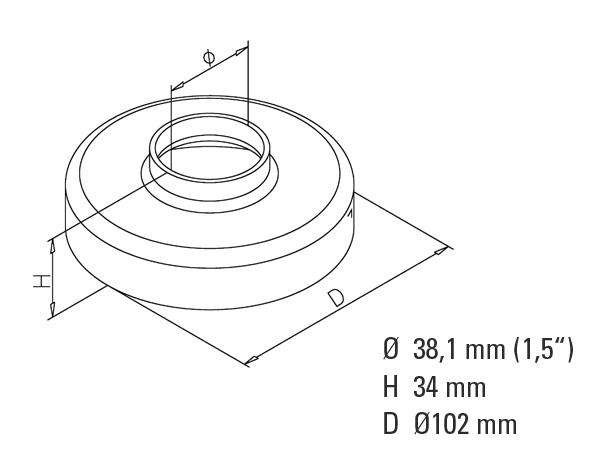 Non-Tarnish Base Cover for Post Support