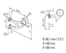 Non-Tarnish Double Stem Wall Footrail Bracket