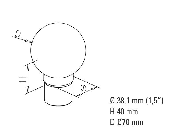 Non-Tarnish External Ball Top