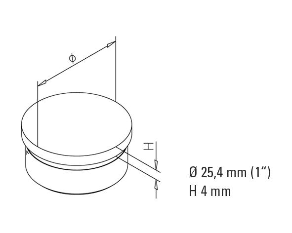 Non-Tarnish Flat End Cap