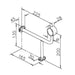 Non-Tarnish Offset Side Stem Footrail Bracket