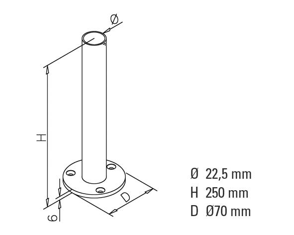 Non-Tarnish Steel Post Support